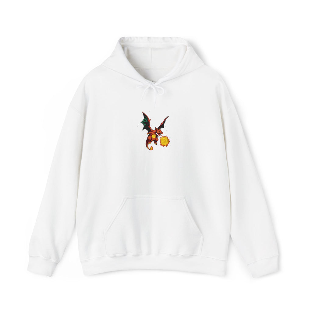 Dragon Breath Hoodie — Small Fiery Dragon Graphic Pullover