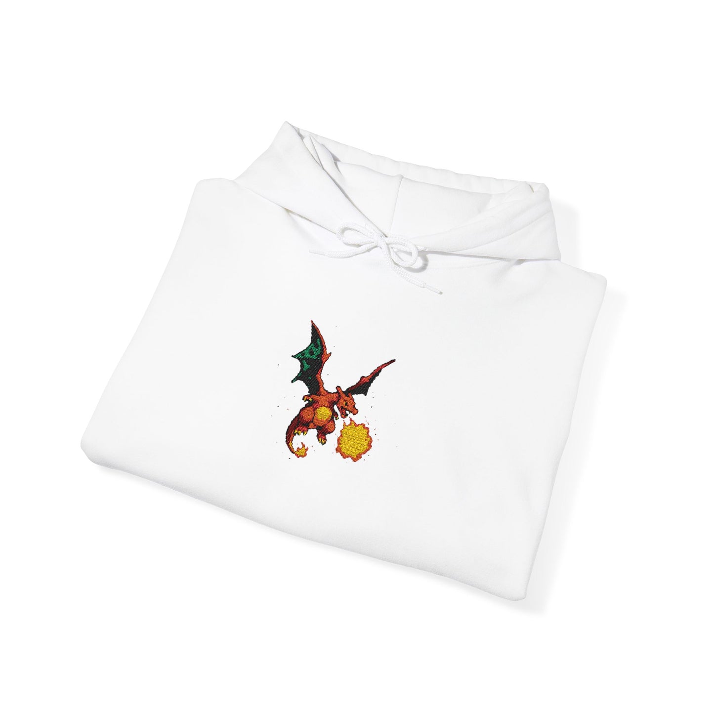 Dragon Breath Hoodie — Small Fiery Dragon Graphic Pullover