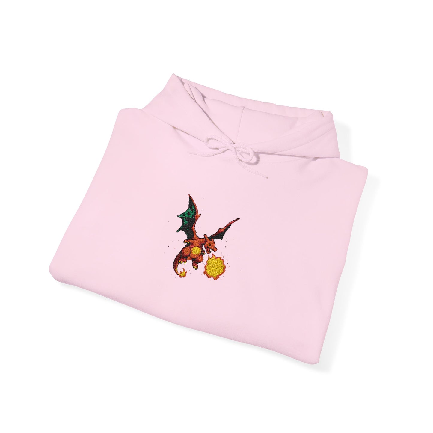 Dragon Breath Hoodie — Small Fiery Dragon Graphic Pullover
