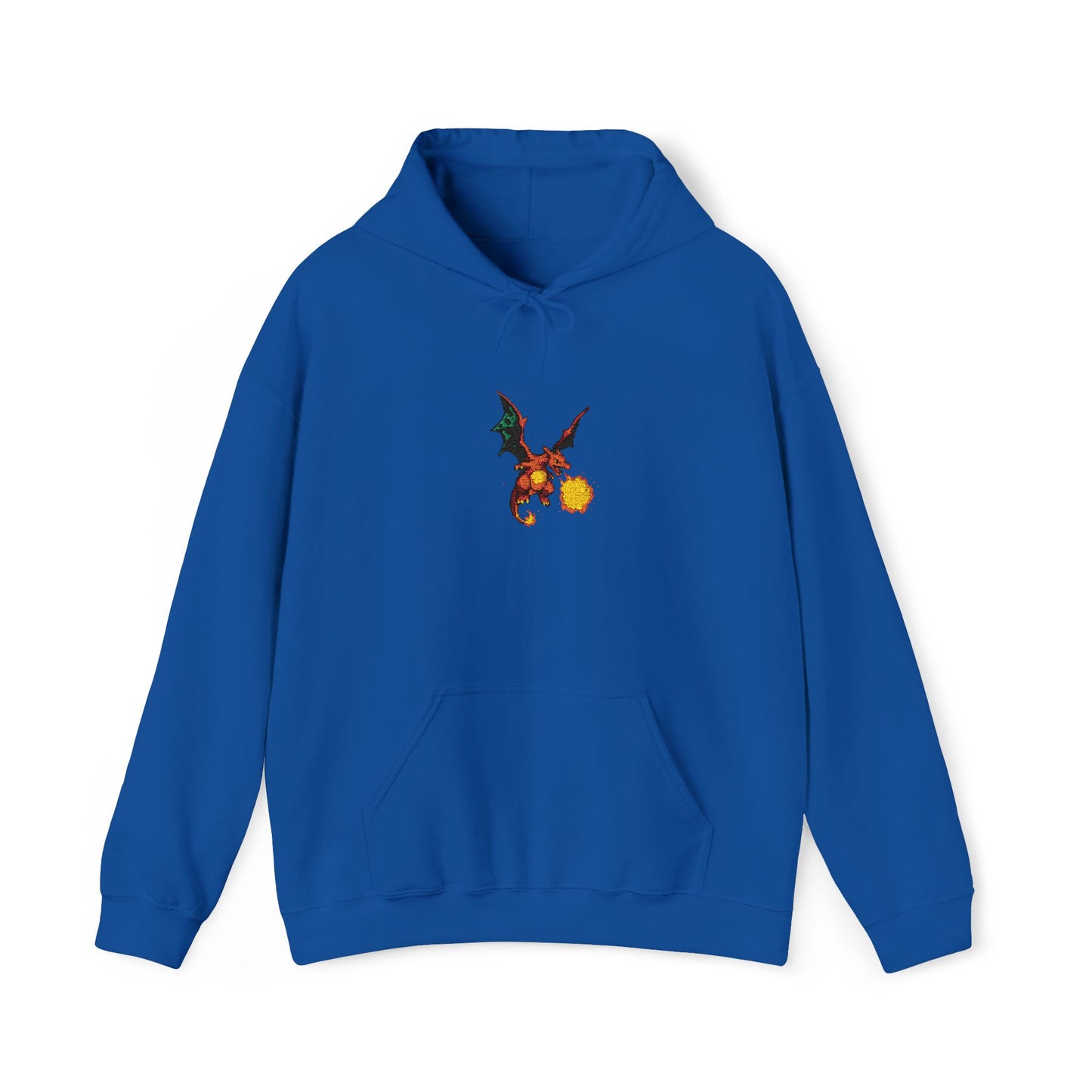 Dragon Breath Hoodie — Small Fiery Dragon Graphic Pullover