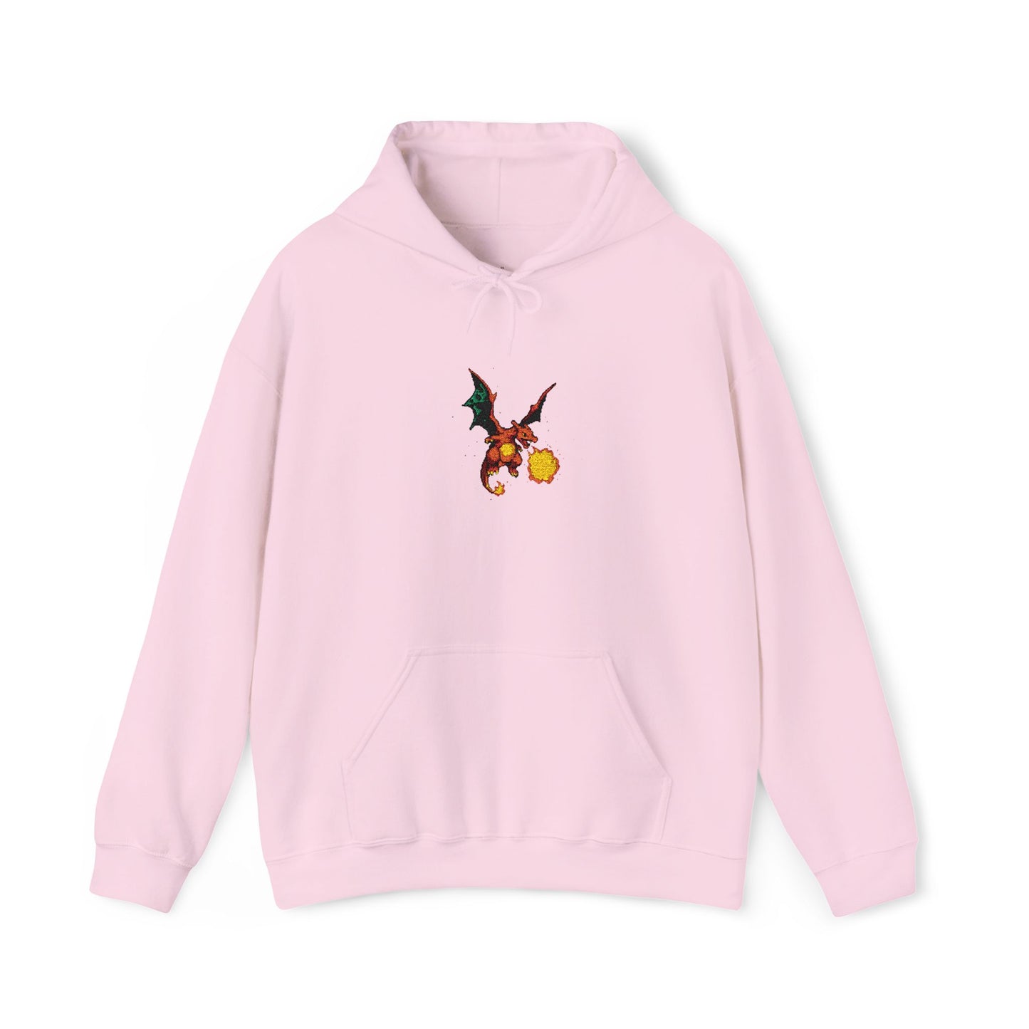 Dragon Breath Hoodie — Small Fiery Dragon Graphic Pullover