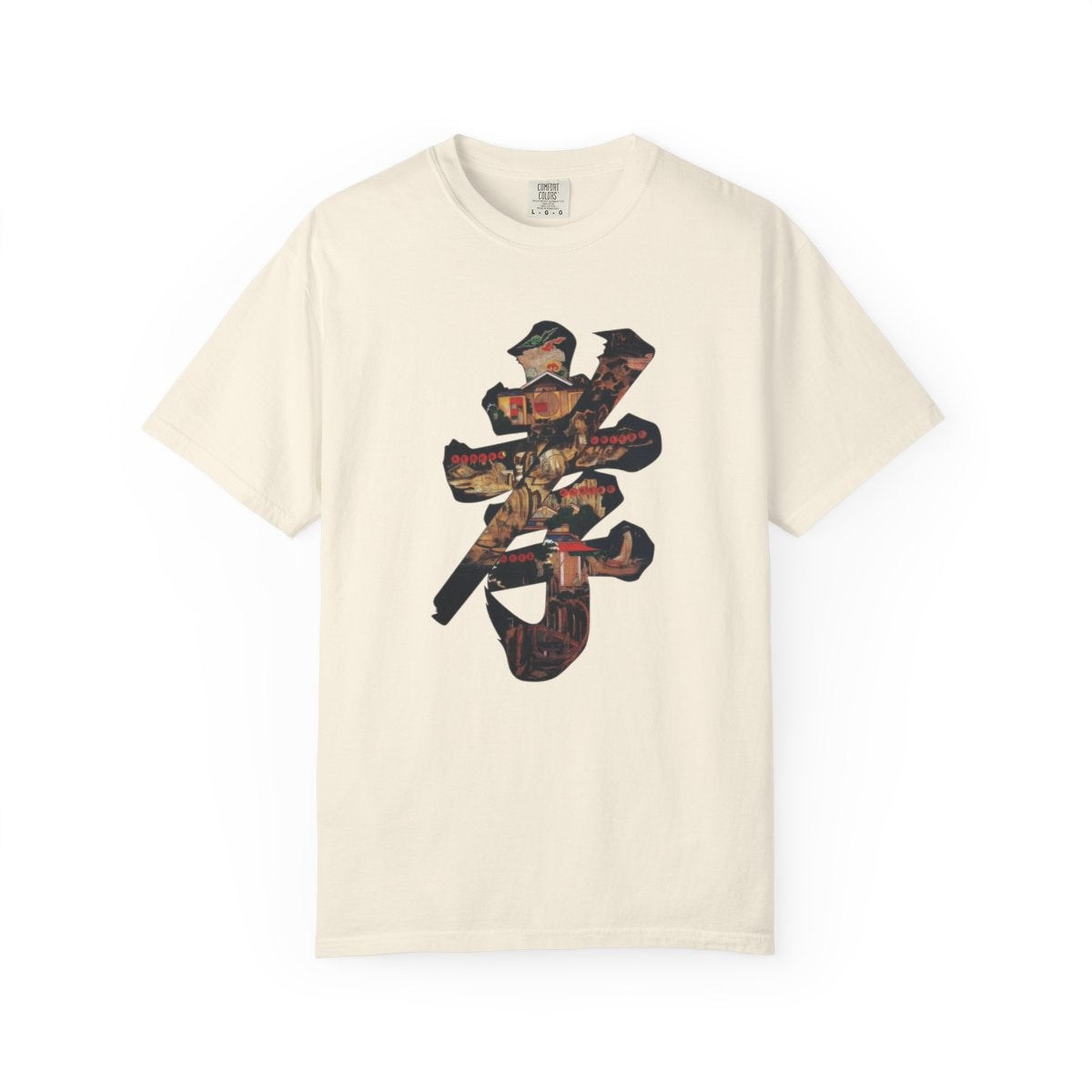Kanji 'Honor' Graphic T-Shirt — Vintage Samurai Collage Design